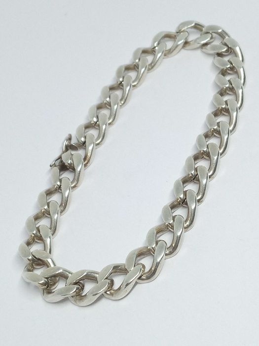 Lombardowski. Srebrna bransoletka pr.925 30,34g dł.21cm Pancerka