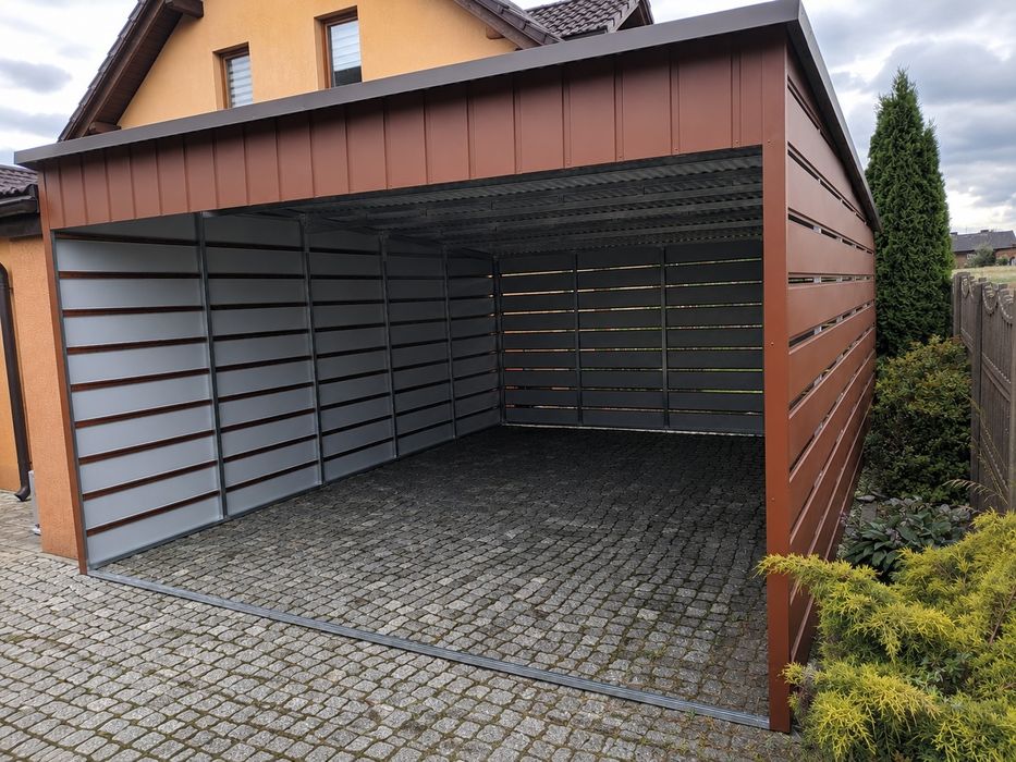 Nowoczesna wiata na auto. Carport klasy premium. Garaż blaszany. Producent.