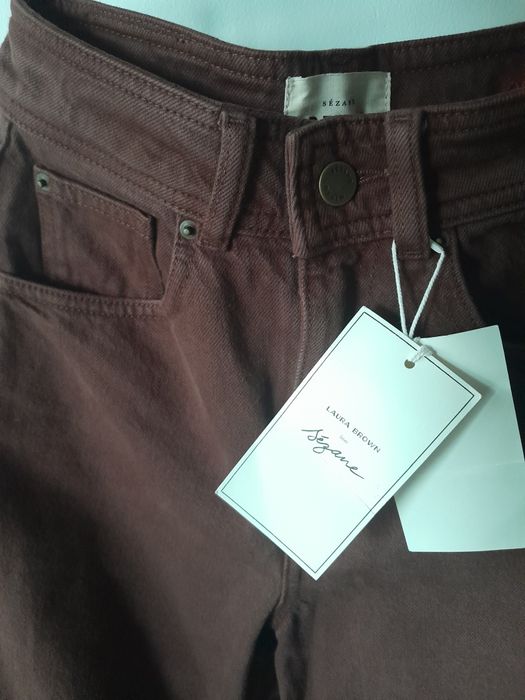 Le crop Sezane, brown, rozmiar 32