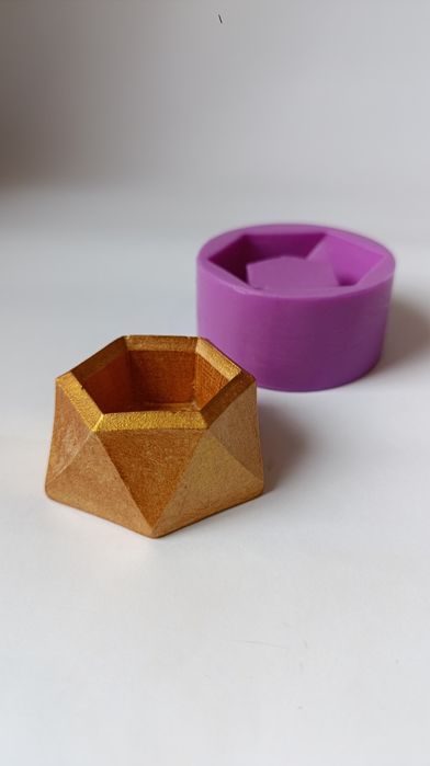 Форма для гіпсового кашпо, молд для кашпо для свічки