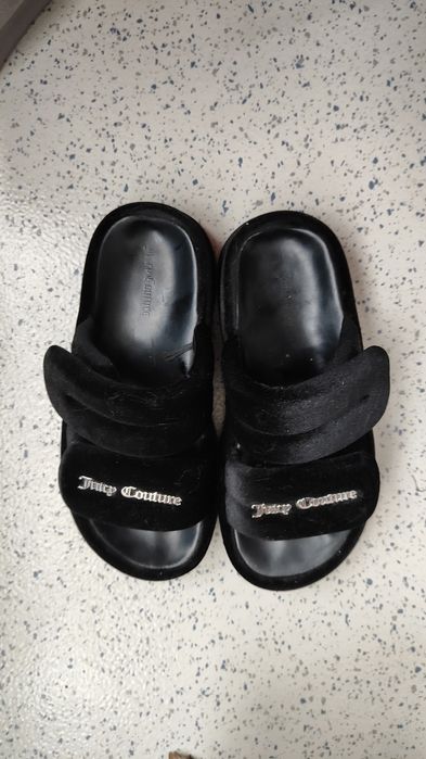 Шльопанці на платформі,велюр.