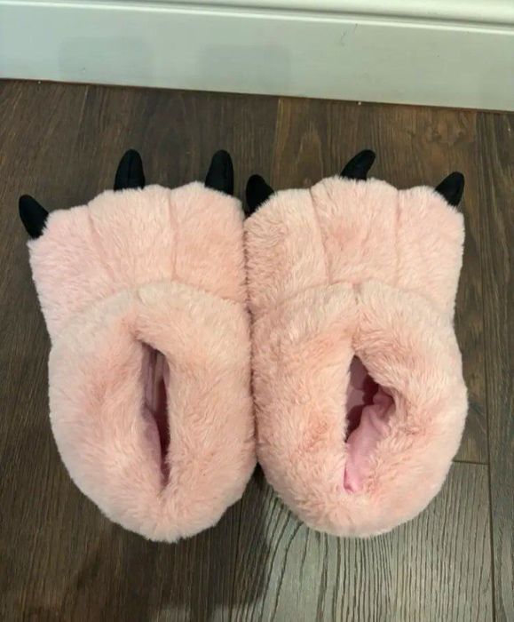 Пухнастые тапки дракон