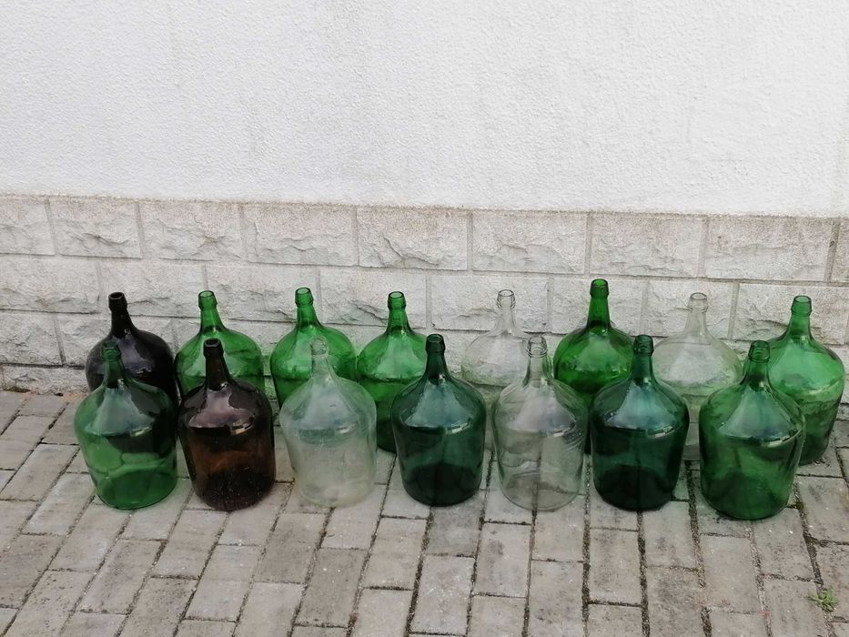 6 garrafões de vidro para enfeitar