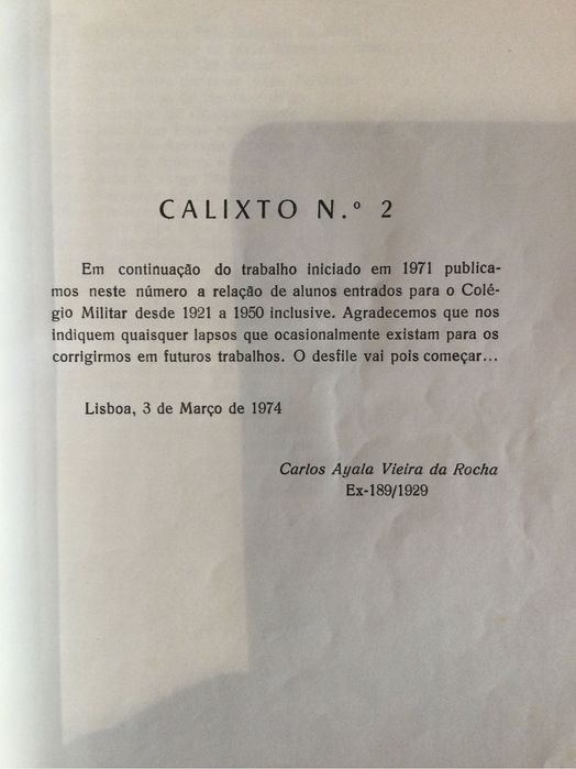 Calixtos - Colégio Militar