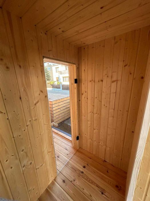 nowoczesna sauna ogrodowa