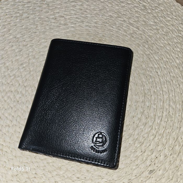 Portfel Meltoni skóra naturalna pojemny, karty, dokumenty, czarny,