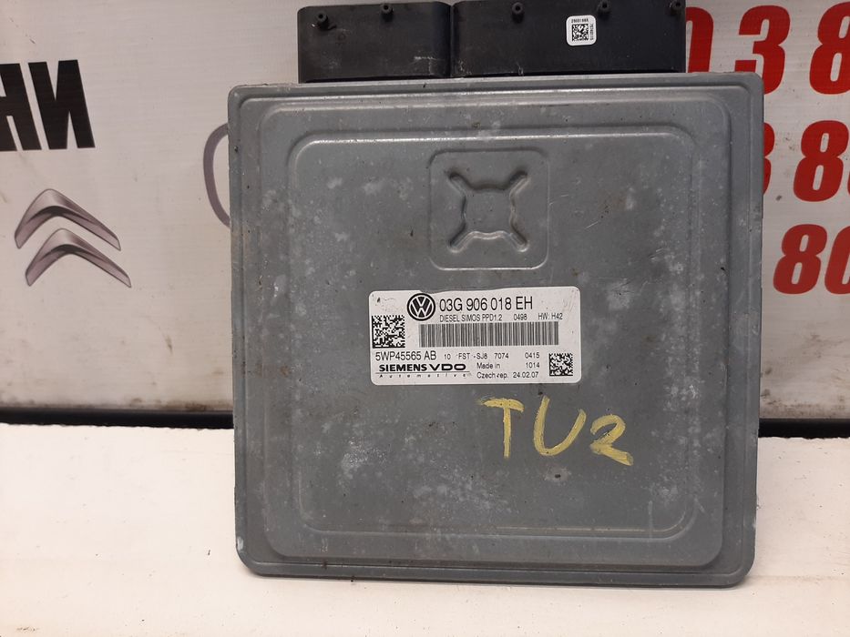 Блок керування двигуном 03G906018EH 2.0 170Kc 125кв bmn bmr