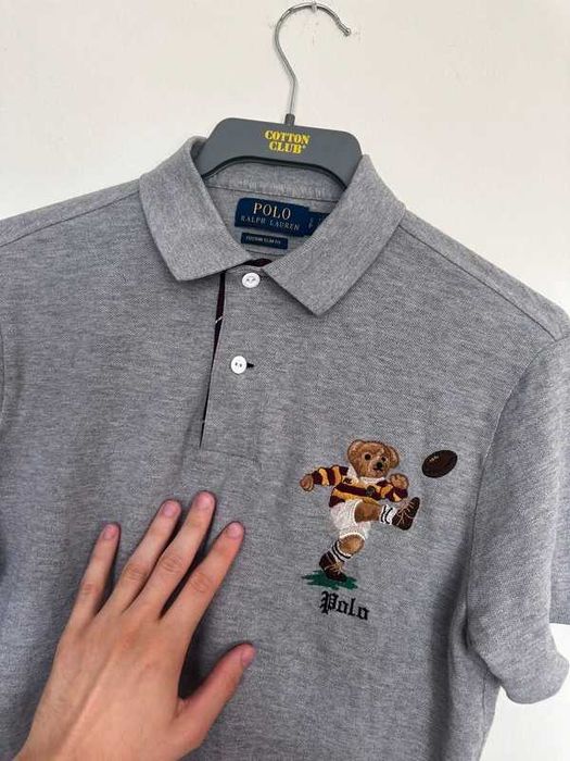 Polo Ralph Lauren Polo Bear Rugby – szare polo 100% bawełna NOWA