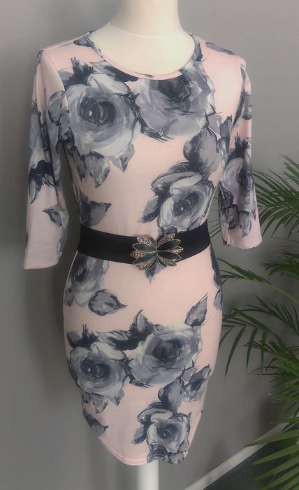Sukienka kwiaty róże  tunika jesień jesieniara