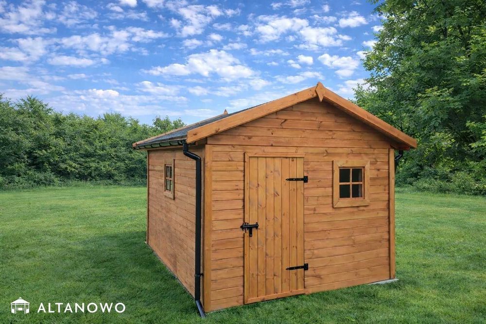Domek narzędziowy drewniany, ogrodowy 3x3 drewutnia | producent | rod