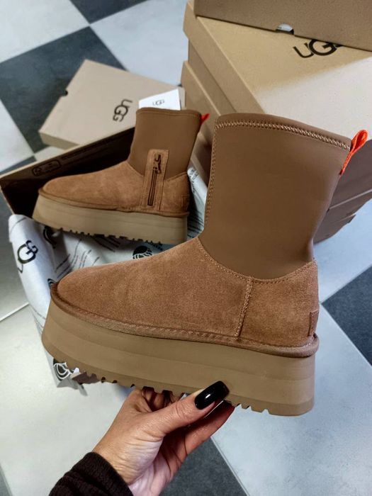 Кросівки Кроссовки Ugg Dipper Platform Thunder Brown Коричневый Коричневий Кросовки Демісезон