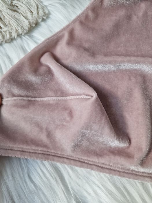 Miękki,  welurowy biustonosz,  koronkowym tyłem, h&m S