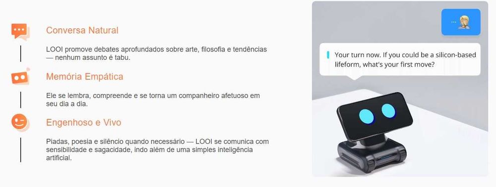 Robô LOOI -Starlight Branco ou Space Preto446640207514183682
