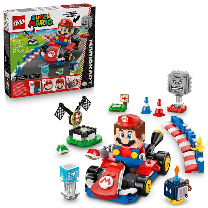 LEGO Super Mario™ Mario Kart™ — Interaktywna figurka LEGO® Mario™ i Standard Kart 72043. LEGO. Nowy Produkt