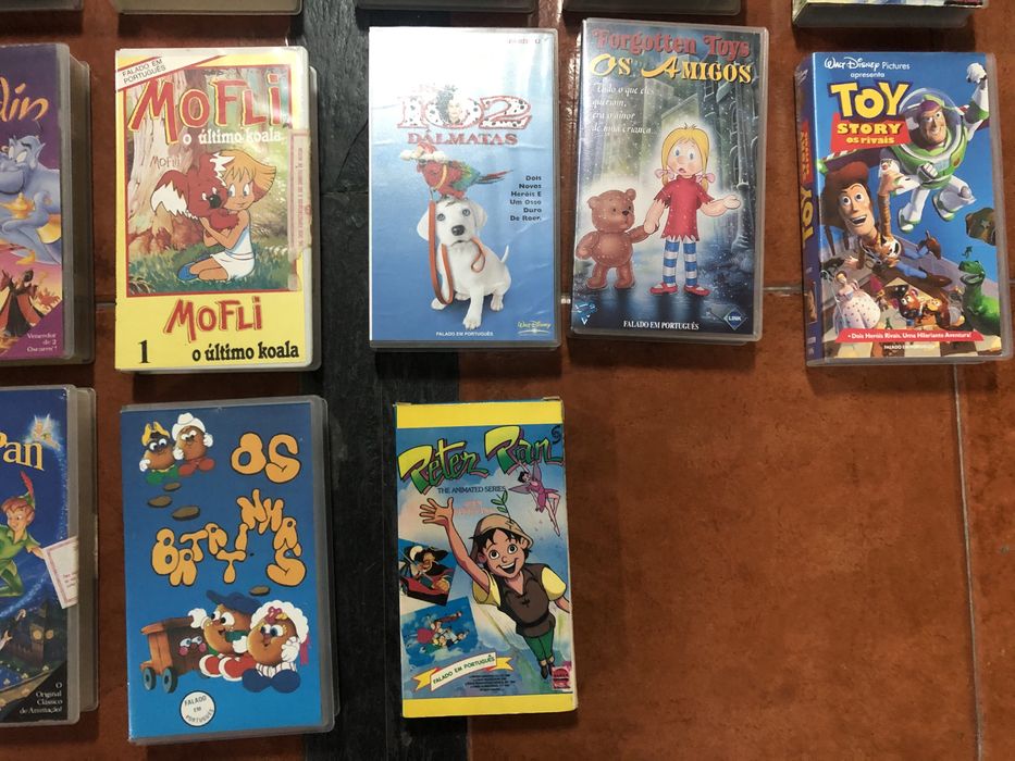 VHS antigas disney mafalda indiana jones etc