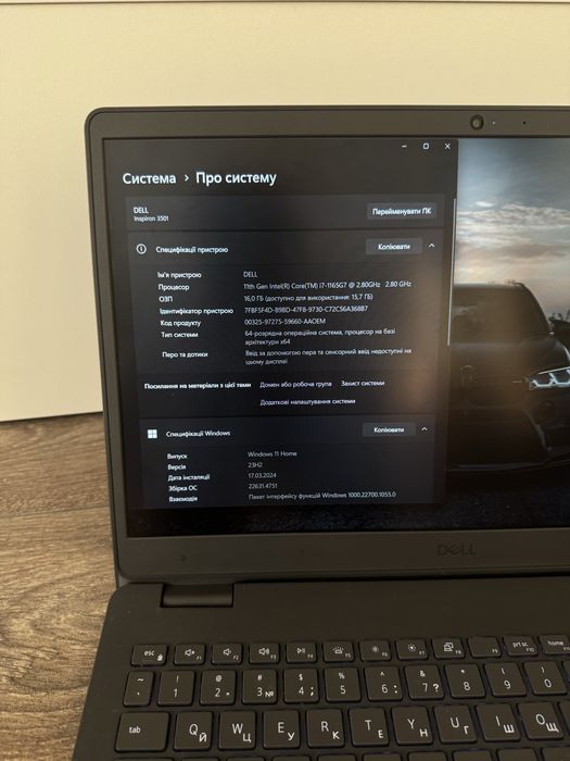 Ноутбук Dell i7 16 GB