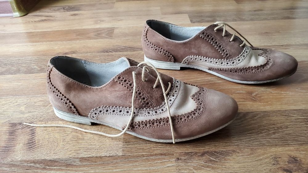 Туфлі оксфорди шкіра нубук 38р