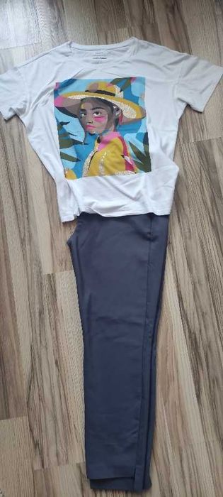 Reserved spodnie 42, t-shirt 38