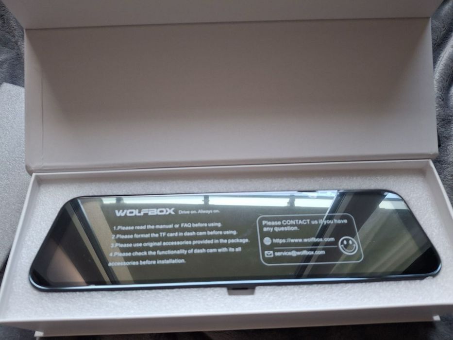 Wolfbox g900 камера заднього виду/ відеореєстратор у дзеркалі 4k