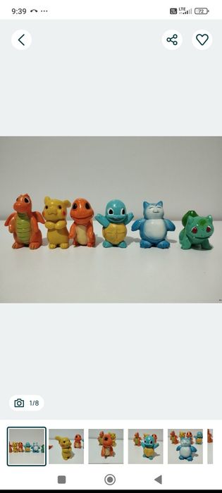 Zestaw ceramicznych figurek pokemon rezerwacja