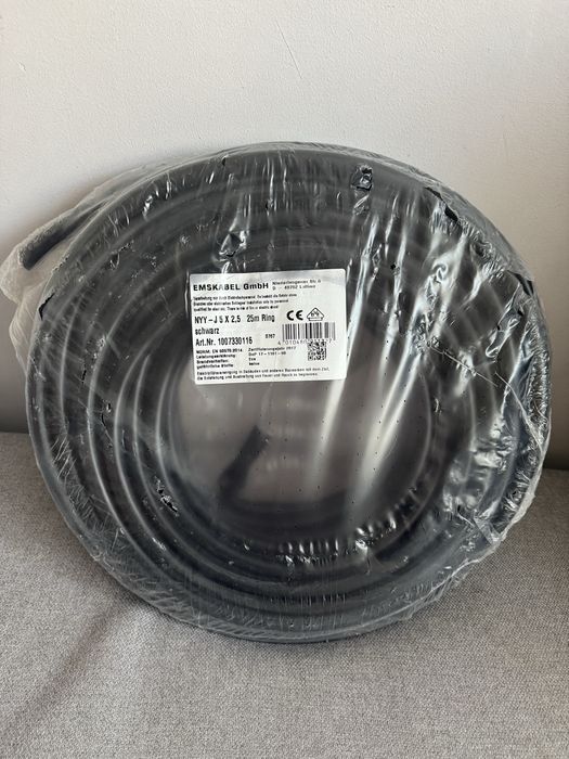 Nowy kabel 25m NYY-J5 x 2,5