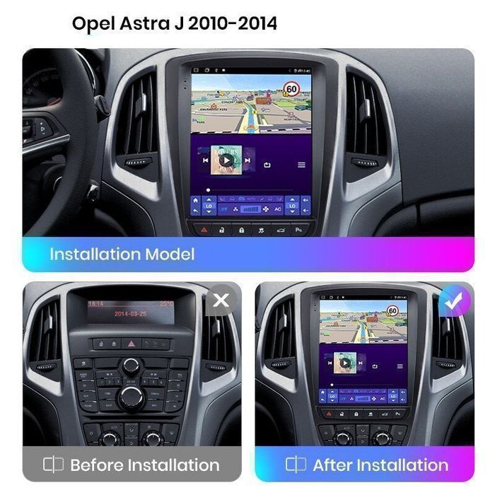 Radio Android 15 9,7” CarPlay Android Auto – Opel Astra J 2009–2013 GPS Nawigacja Stacja Multimedialna WiFi Bluetooth DSP 4G LTE PL 2GB/32GB
