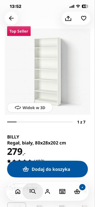 Witam ,mam do sprzedanie regal  Billy Ikea