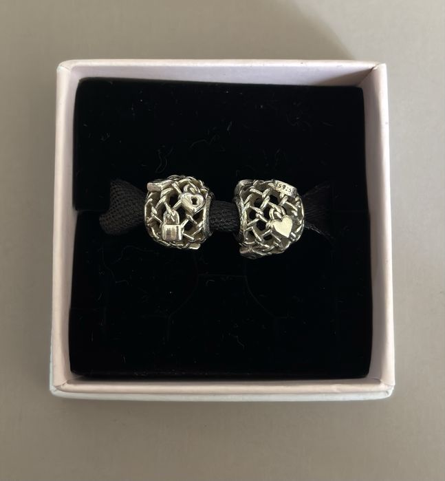 Pandora Charms zawieszka serce kłódka love srebro 925
