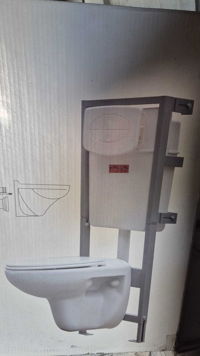 Conjunto completo de sanita suspensa - Estrutura e cisterna embutida