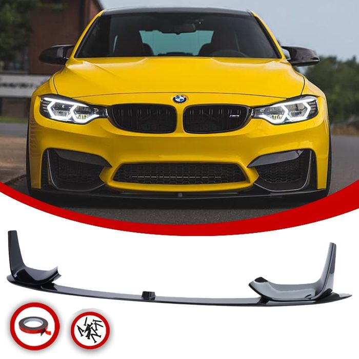 BMW F80/F82/F30 M3 Look Splitter Dokładka Zderzaka Czarny Połysk