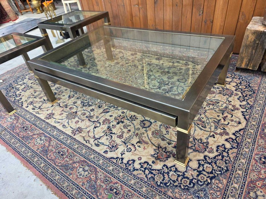 Ława Hollywood Regency szklana rozkładana 131x91 cm #489 Stylowy Węgrów