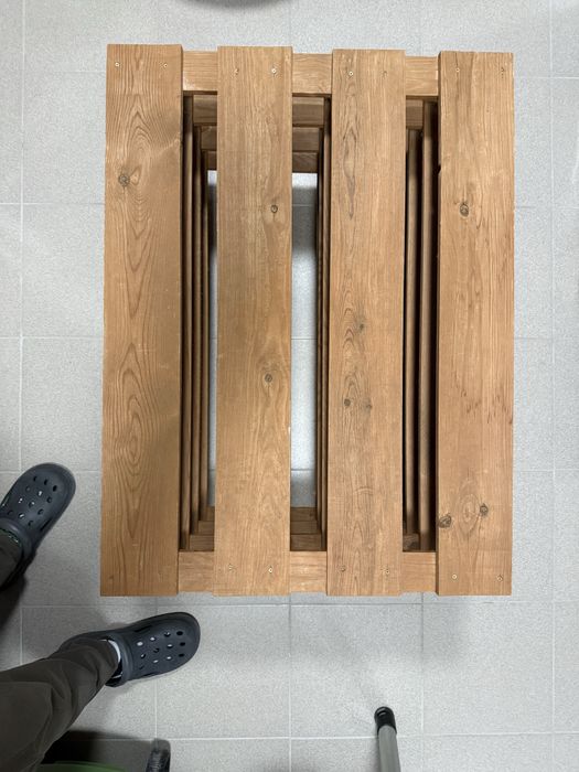 Stoliki z palet na kółkach 60cm x 80cm oraz 25cm x 25cm