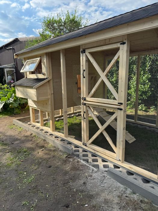 Kurnik z woliera 400x200