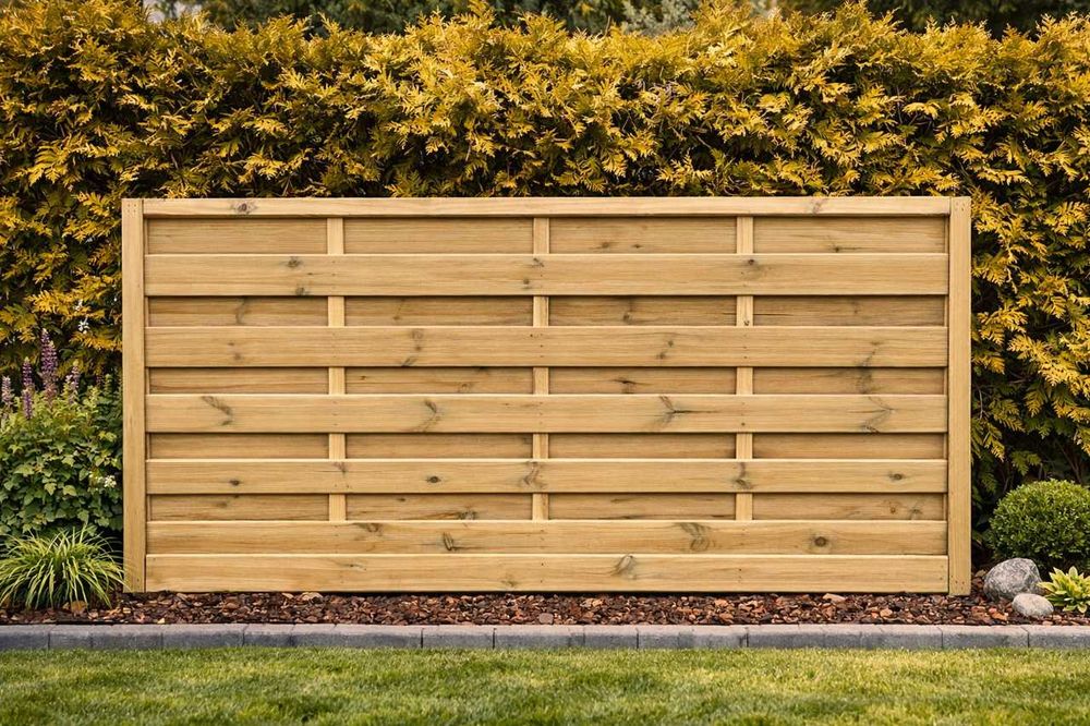 Płot Pergola Drewniana 180 cm x 90 cm Niski Płot Tarasowy Ogrodzenie