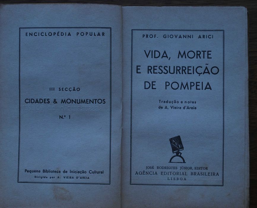 Vida Morte e Ressurreição de Pompeia - Ano Edição 1945