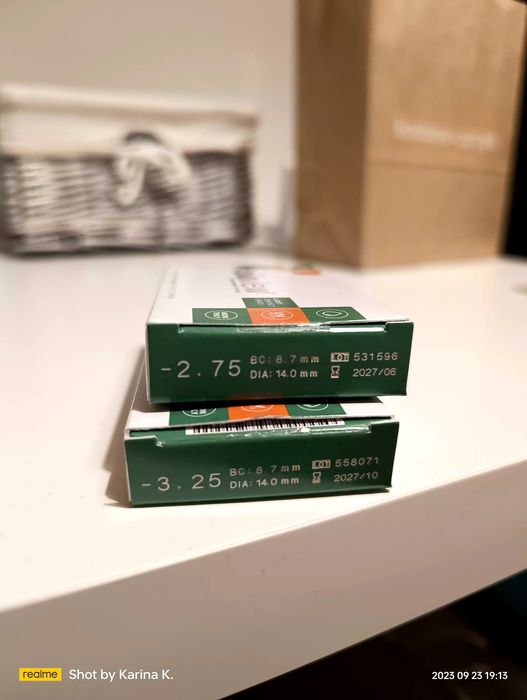 Soczewki kontaktowe bioview miesięczne -2,75; -3,25