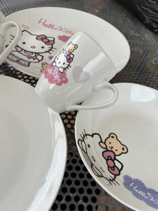 Conjunto de louça original, novo, Hello Kitty