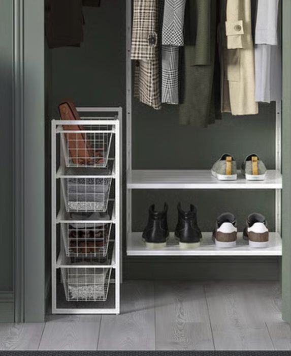 Regał Jonnaxel Ikea organizer szuflady wysuwane stal