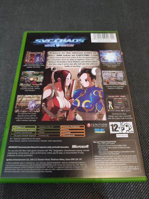 Xbox SVC Chaos SNK vs Capcom Ninja Gaiden Black