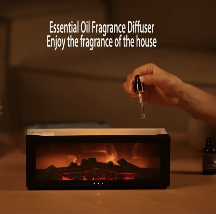 Зволожувач повітря у вигляді каміна з LED-підсвіткою.