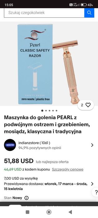Maszynka do golenia Pearl