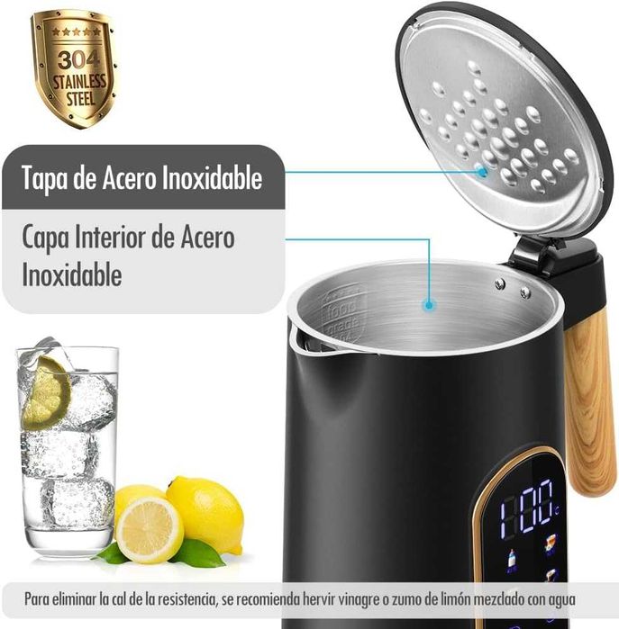 Cafeteira elétrica de aço inoxidável 1,7 l ForMe