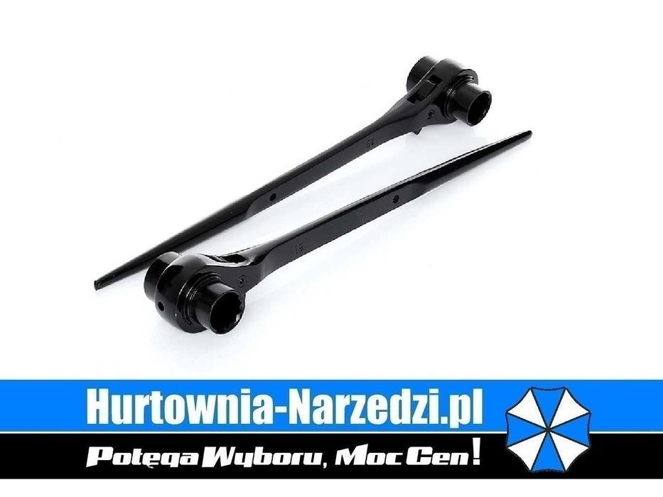 Klucz monterski do rusztowań 19x22mm z grzechotką klucz do rusztowań