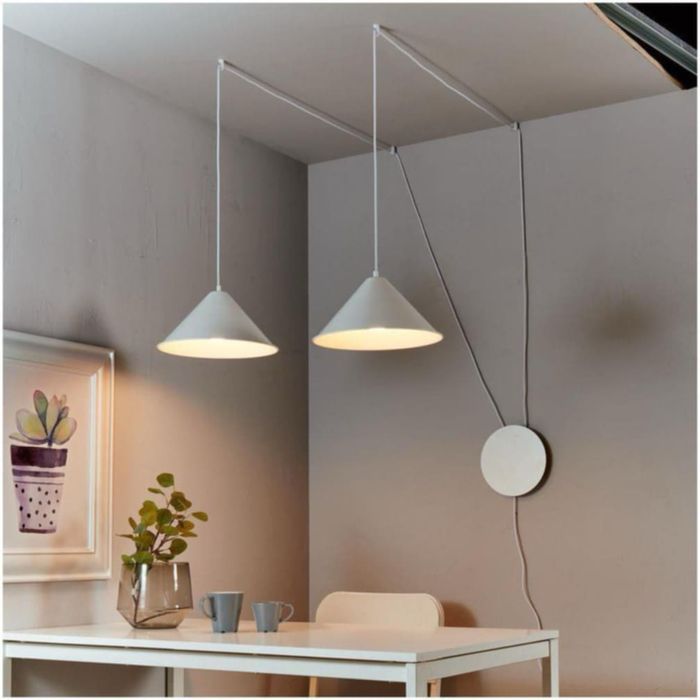 Inspire Lampa wisząca Somerset Biała ruchoma E27 - 1 komplet