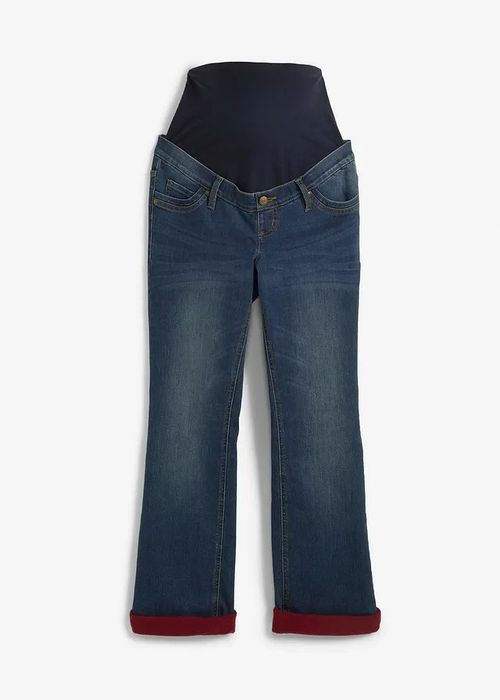 B.P.C spodnie ciążowe jeansy ocieplane bootcut ^46