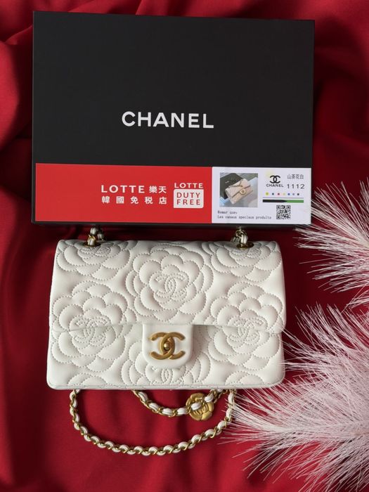 Сумка Chanel Classic Double Flap Bag Camellia PREMIUM