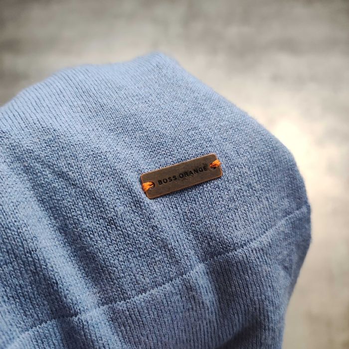 MĘSKI PREMIUM Lekki Sweterek Longsleve Bluzka Hugo Boss Orange Jedwab!