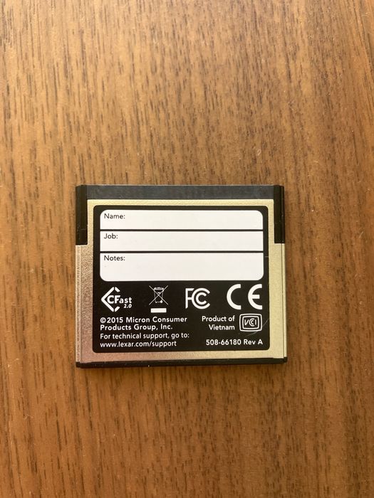 Cartão CFast 2.0 Lexar Professional 128GB | 525Mb/s | 3500x