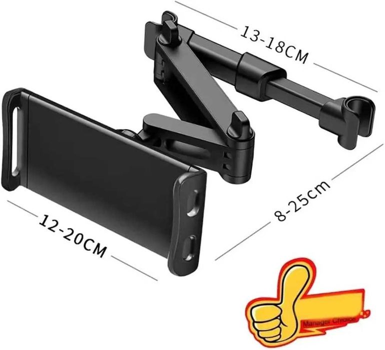 Suporte extensível de encosto de banco pra telemóvel tablet nintendo etc