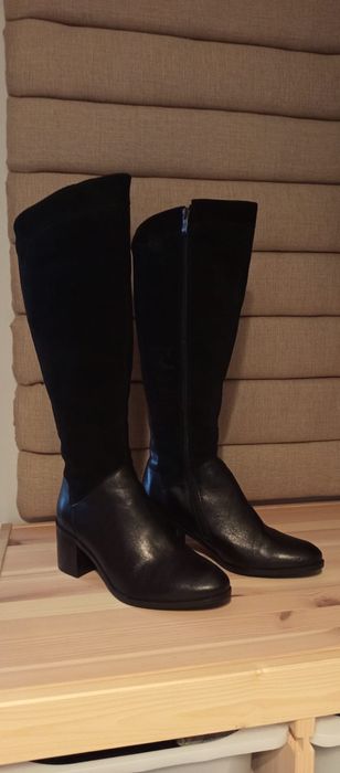 Skórzane kozaki rozmiar 38